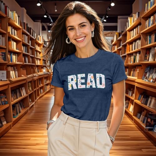 Womens Reading Shirts Read T-Shirts Teacher Reader Book Lover Tee Tops3