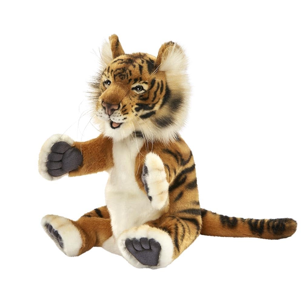 HANSA Toys USA 4039 Plush Hand Puppet Tiger