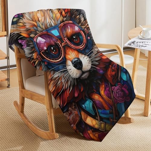 Couverture polaire ours pour canapé plaid imprimé ultra doux 130x150 - 7