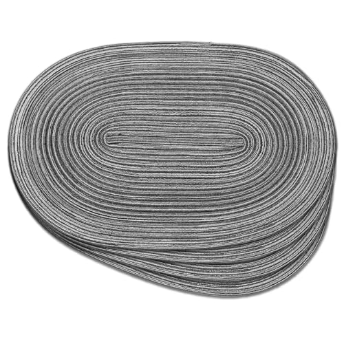 Noctiflorous Oval Braided Placemats Set of 4 Woven...