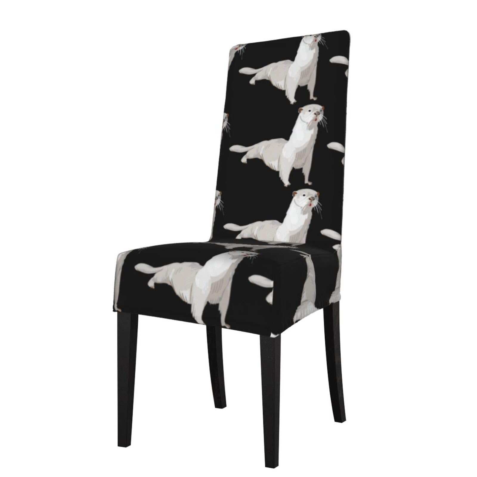 YYHHAOFA Otter Prints Protection Cover for Dining Chair - Stretch Slipcovers, Easy Refresh for Your Dining Room & Event Decor