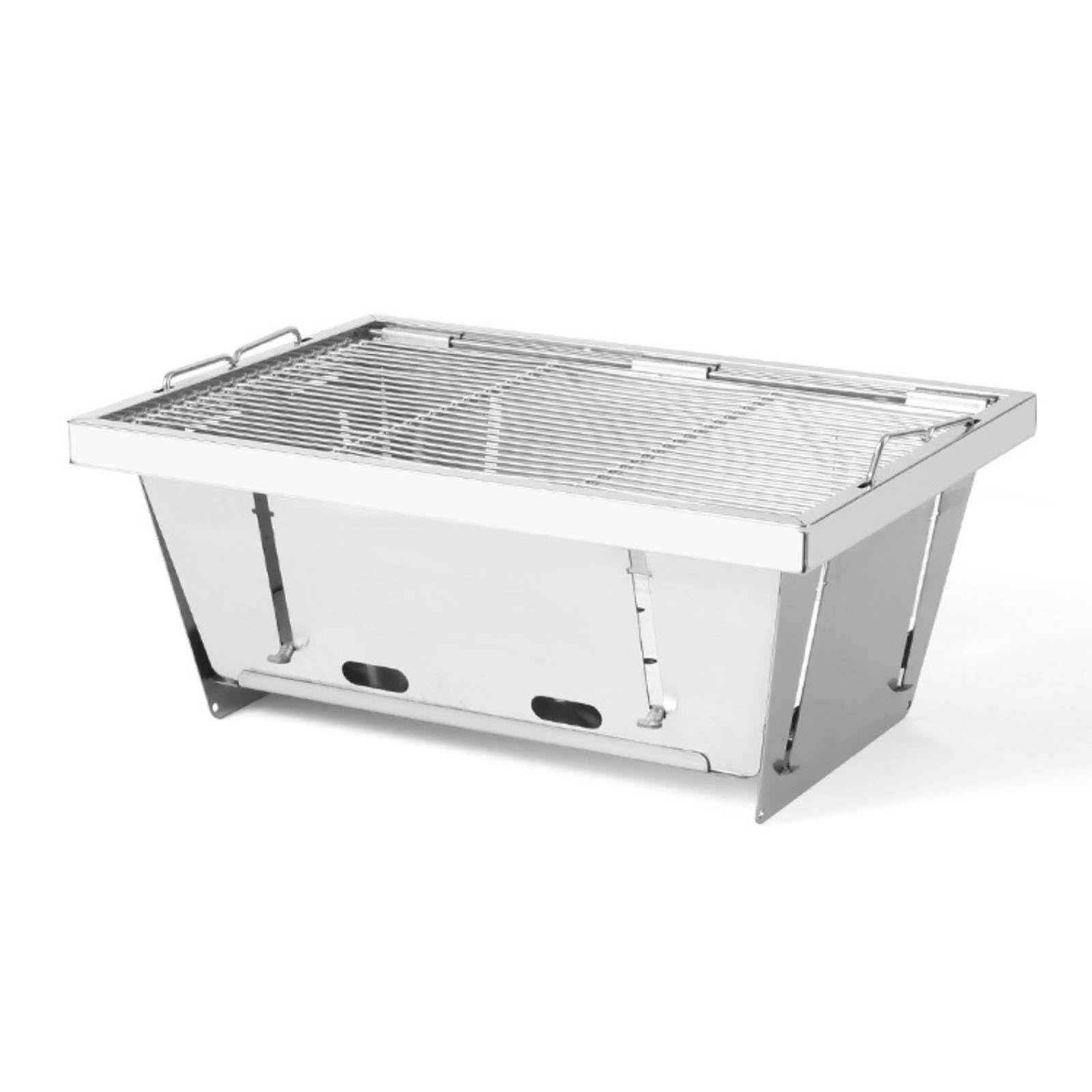 Parrilla 304 de Acero Inoxidable Compatible con Mesa IGT Parrilla Plegable de Acero Inoxidable Resistente Al Calidez para Campistas, Aire Libre
