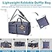 Bago Large Foldable Duffel Bags for Traveling Women & Men - 80L Packable Duffle Bag for Travel with Shoe Compartment - Water Repellant, Heavy Duty, Lightweight Folding & Collapsible (SnowBlack)