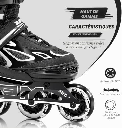 2PM SPORTS Vinal Patins à Roues Alignées Réglables pour Enfants et Adultes – vue 3