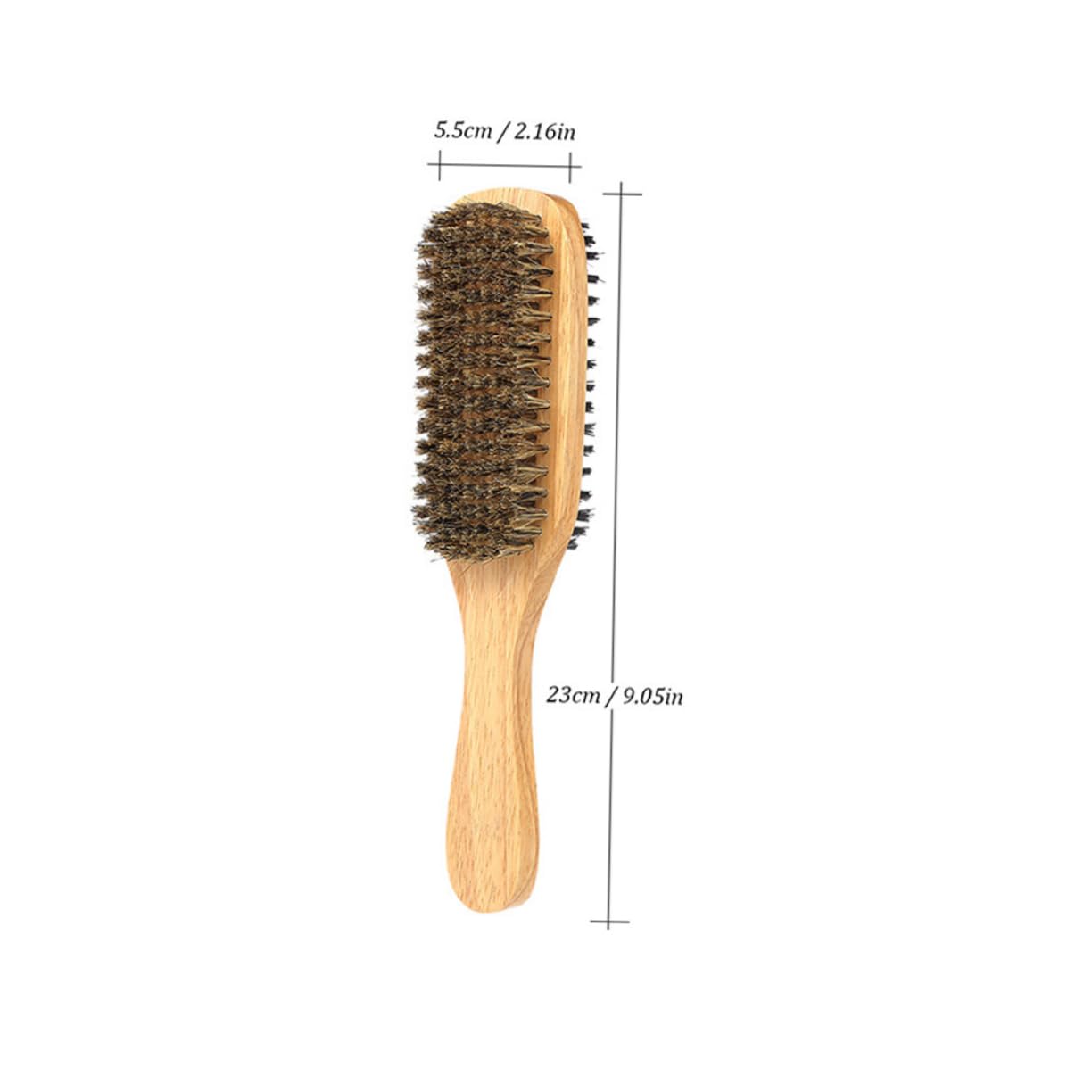 AUTSUPPL Beard Brush for Men Double-sided Styling Maker Portable Beard Size l Wooden Handle