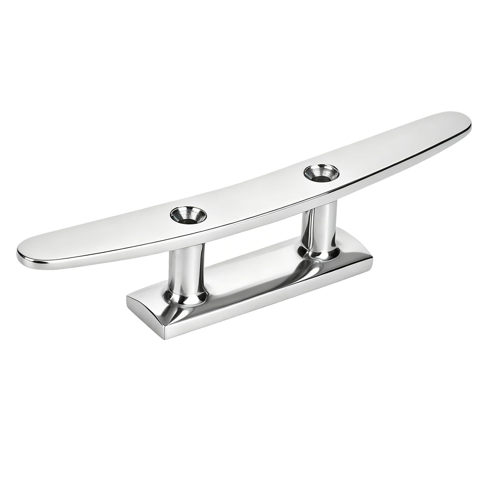Mimdixy Boat Dock Cleats, 316 Stainless Steel Kayak Rope Tie Cleat,Heavy Duty Boat Cleat Open Base Hooks Marine Grade Rope Kayak Mooring Accessories Nautical Decor with Screws for Decks,Marine(6in)