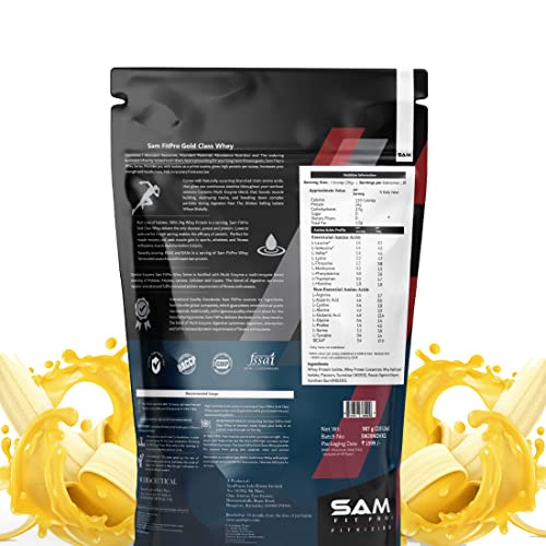 Image of Samfit Pro Gold Class Whey | Boston Banana | 907g