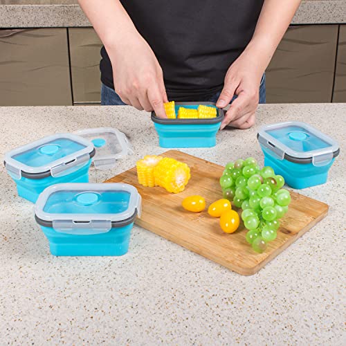 Collapsible-Food-Storage-Containers-with-Lids-Vent-118-oz-Kitchen-Stacking-Silicone-Collapsible-Meal-Prep-Container-Set-for-Leftover-Microwave-Freezer-Dishwasher-Safe-Blue-Small-4-Pack
