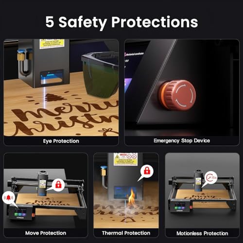 Image of Longer RAY5 Laser Engraver, 10W Output Power, 3.5 inch Color Touch Screen,Working Speed Up to 24000mm /min,Engraving Machine for Wood /Glass /Acrylic /Leather,Engraving Area 15.75 inch x 15.75 inch