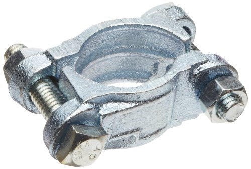 Dixon DL20 Zinc Plated Iron Double Bolt Clamp without Saddle, 1-3/4