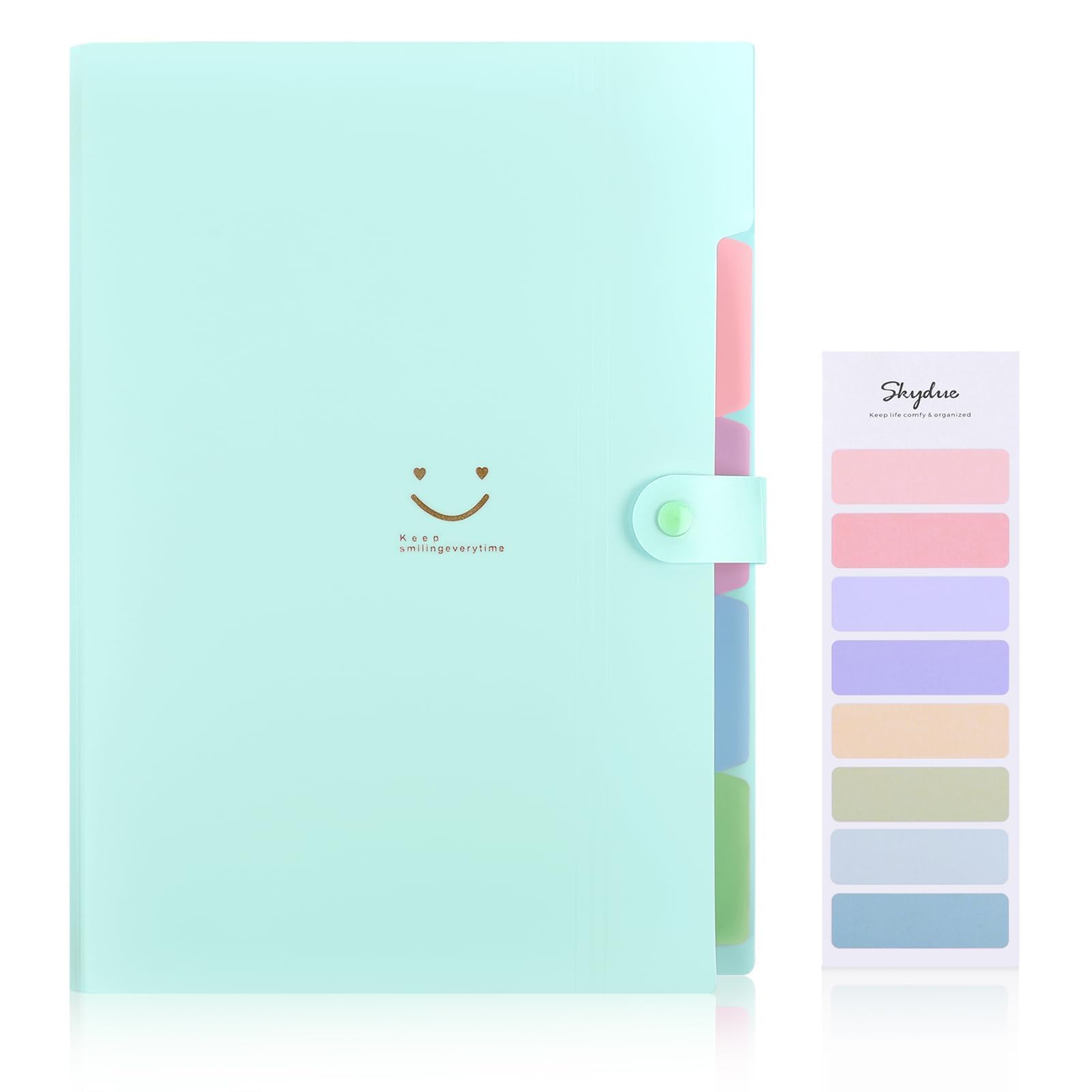 SKYDUE Document Organiser,Cute Folders For Paperwork A4,Paperwork File Organiser With 5 Pockets