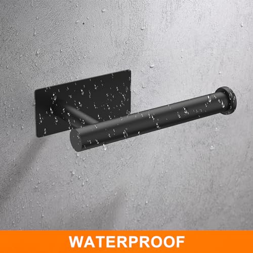 Ibergrif M34452B Juego de Toallero de Baño, Contiene Toallero Adhesivo, Portarrollos para Papel, 3 Gancho para Toallas, Acero Inoxidable, Negro - imagen 6