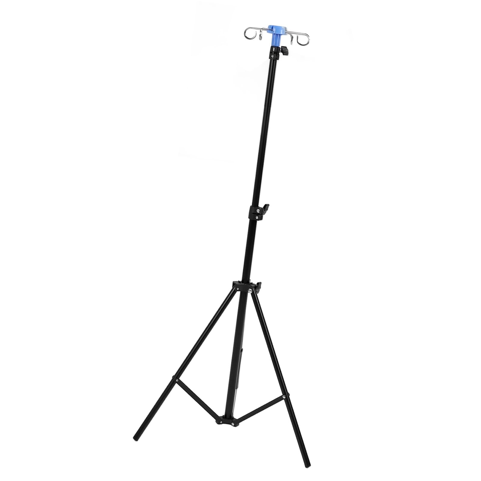 Haofy Supporto per Asta Portaflebo Portatile con Altezza Regolabile, Base per Treppiede Pieghevole, Ganci 4, Materiale Leggero e Robusto, per Borsa per Flebo o per Dialisi, Ampia