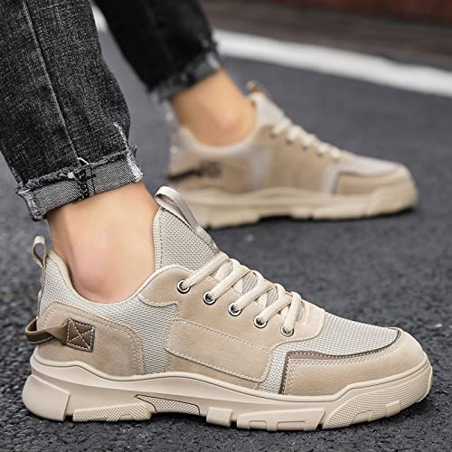 Kifral Men's Casual Shoes Boots Men Low-Top Outdoor Mountaineering Tooling Tide Shoes Trend All-Match Casual Sports Shoes For Mens (Color : Beige, Size : 6.5 Uk) #TOP6