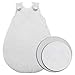 ZICK-ZACK Kollektion Baby-Joy - Babyschlafsack 100% Baumwolle WARM gefüttert Außensack Schlafsack (56/62, 00 Grau Uni)