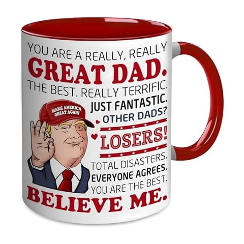 COLORCASA Gifts for Mom Dad Husband Wife,You are A Really Great Dad/Mom/Wife/Husband - Mothers Day Fathers Day Birthday Xmas Novelty Gifts-Funny Coffee Mugs 11oz Ceramic Coffee Cup (Dad) Cover