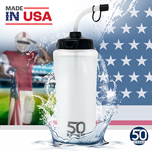 50 Strong 81073-AMZ 1 Liter Sports Water Bottle W/Straw thumb #4