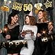 10 Stück Deko 50 Geburtstag Mann, Tischdeko 50. Geburtstag Frauen, Bienenwabe Mittelstück 50 Geburtstag Deko, 50 Geburtstag Männer Deko für 50 Geburtstag Männer Frauen Party Dekoration