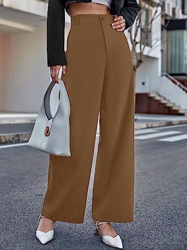 Image of Aahwan Solid Offwhite High Waist Wide Leg Pants for Women's & Girls'