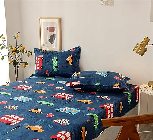 Chickwin Car Fitted Sheets Double -30cm Deep, Cute Cartoon Bed Sheets - Image 3