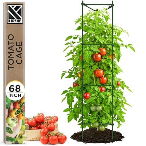 K-Brands Tomato Cage – Premium Tomato Plant Stakes Support Cages Trellis for Garden and Pots (Upto 68...