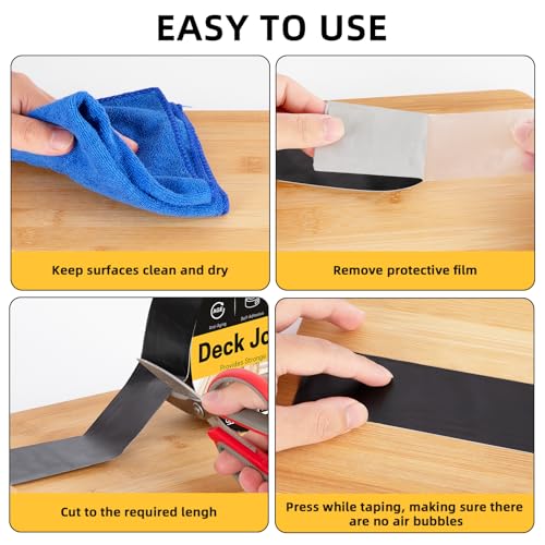 Image of Deck Joist Tape, 4 in x 50 ft Waterproof Butyl Flashing Tape