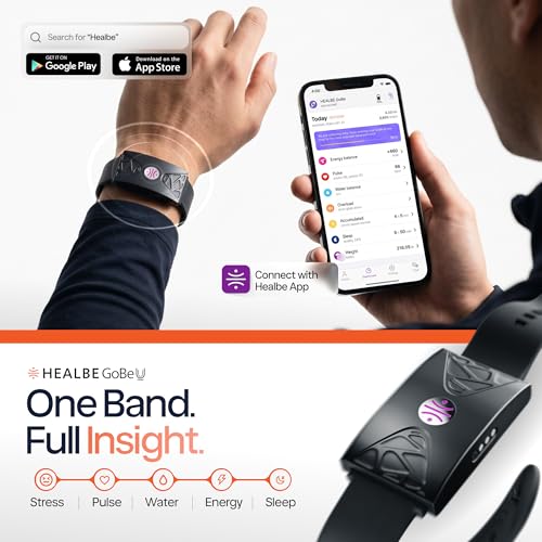 Image of HEALBE Calorie Tracker, Automatic Calorie Intake Smart Band with App, Screen-Free Activity Tracker, Health Tracker, Sleep, Hydration, Stress, 24 /7 Heart Rate, 5 ATM Waterproof