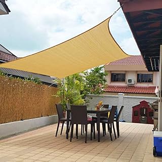 Artpuch 10' x 13' Shade Sails 185GSM Rectangle Shade Sail UV Block