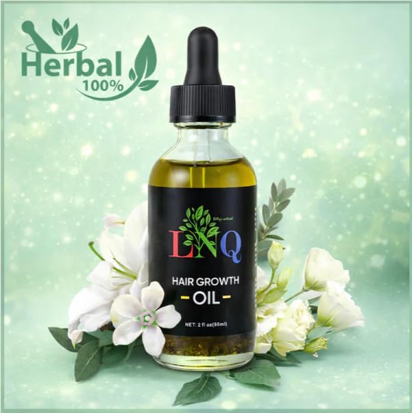 Aceite Capilar Herbal LNQ – Fórmula Natural para Crecer, Fortalecer y Engrosar el Cabello