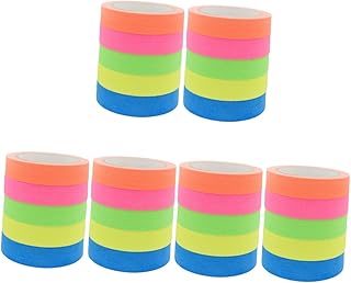 VILLCASE 30 Rolos De Fita De Algodão UV Fita Adesiva Fita Luminosa Que Brilha No Escuro Fita Fluorescente Luz Roxa Fluorescência