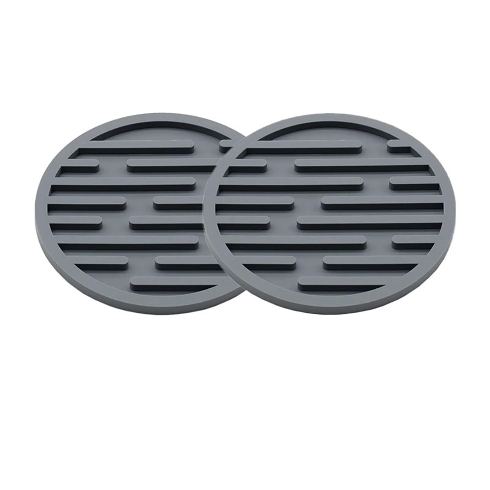 Insulated Coasters 10pcs Silicone Coasters Drinks Thickened Coaster Holder Coffee Cup Mat Tabletop Protection for Drinks Coffee Pads Beer Home Office(Grey)