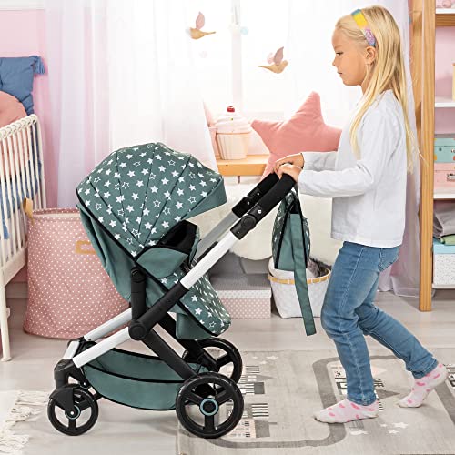 Bayer 17058AA Design Dolls: Pram Xeo: Stars Green & White thumb #4