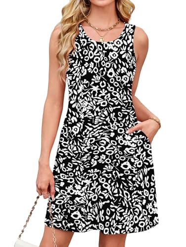 Image of Kikibell Womens Summer Dresses Floral Sundresses for Women Beach Dress Vacation Outfits Coverup 2XL