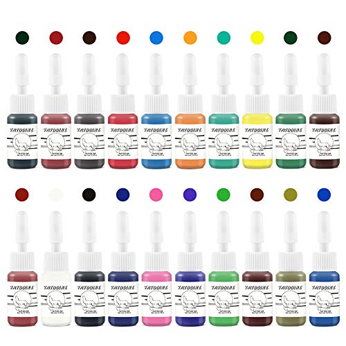 Tatooine Tattoo Ink Set 20 Colors Professional 5Ml Tattoo Supply Tattoo Ink For Skin, Professional Painting Pigment Kit For Tattoo , Beauty Skin Care Tattoo Body Art #TOP2