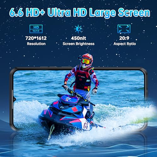 OUKITEL WP52 Rugged Smartphone 5G - 256GB+16GB Storage Up to 2TB, Android 14 Mobile Phones with 6.6" HD+ Display, 48 MP Triple Camera, 6500mAh 18W Charge, Dual SIM & Nano+SD Card Slot, Blue - Image 4