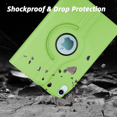 Image of TGK 360 Rotatable Smart Flip Cover for iPad mini 7 Case A17 Pro 2024, iPad mini 7th /6th Generation 8.3 inch (Green)