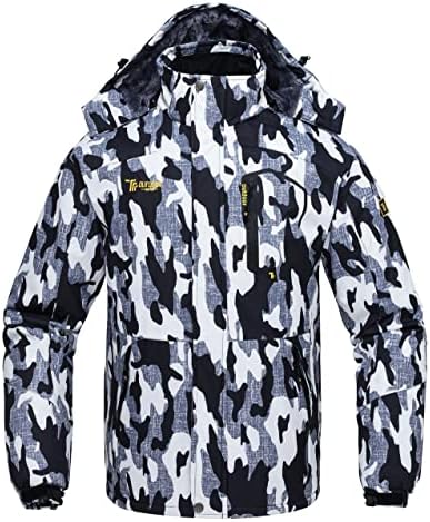 YSENTO Mens Waterproof Ski Winter Jacket Outdoor Warm Windproof Fleece Coats with Hood