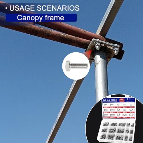 Kit surtido de tornillos 1/4 y rosca hexagonal para evitar desajustes 6
