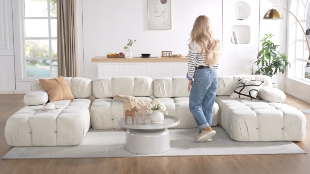 Amazon.com: Jocisland 73.2'' Modular Compression Sectional Sofa