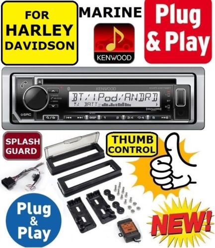 CARTRONICS-KENWOOD Plug -And -Play for/fits Harley Touring 1998-2013 Kenwood Marine CD Radio Stereo