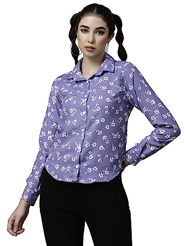 Image of OOMPH! Women's Cotton Regular Fit Floral Button Down Shirt