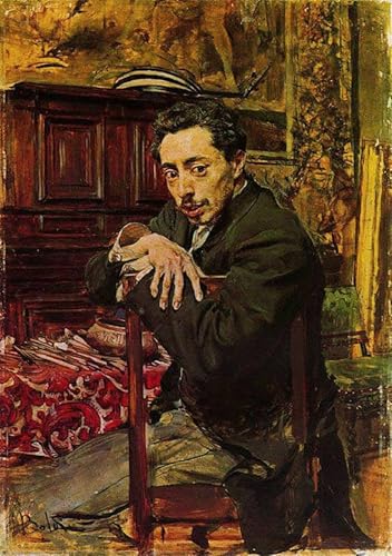 Peinture sur toile Boldini 60x90cm contre les murs tristes decoration chambre