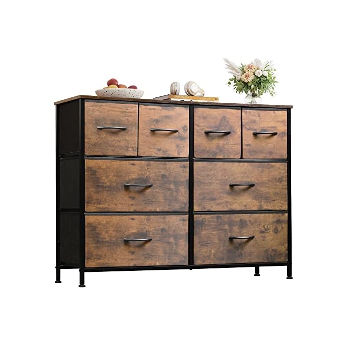 Buy WLIVE Dresser for Bedroom with 8 Drawers, Wide Fabric Dresser for