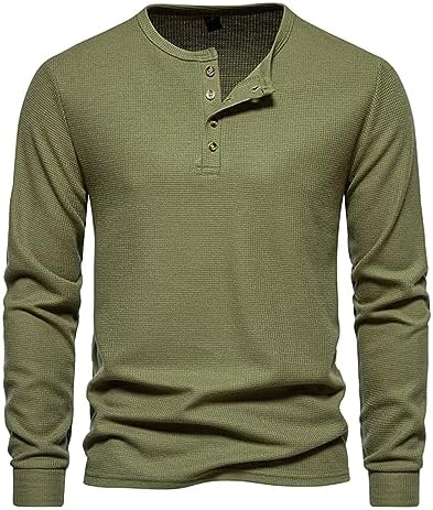 Muscularfit Long Sleeve Shirts for Men Workout Waffle Quarter Button Polo Shirts Causal Henley Tshirt Athletic Fall Clothes Muscularfit Long Sleeve Shirts for Men Workout Waffle Quarter Button Polo Shirts Causal Henley Tshirt Athletic Fall Clothes