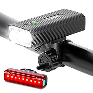 1200 Lumens Bike Lights for Night Riding,Super Bright Bike Lights Front and Back,USB Rechargeable Bicycle Light,3 LED Bike Headlight with Power Bank Function,IPX5 Waterproof,3+5 Light Modes
