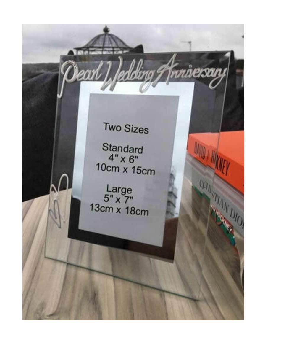 Dreamair Milestone Portrait Pearl (30Th) Wedding Anniversary Photo Frame Port (Milestone) Standard 4” X 6”