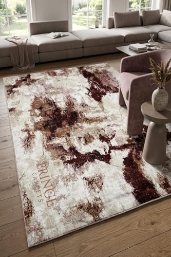 Image of 3 x 5 Feet Modern Carpet for Living Room | Non-Fade Soft Floor Rug for Hall & Bedroom | Easy Clean & Non-Slip Backing