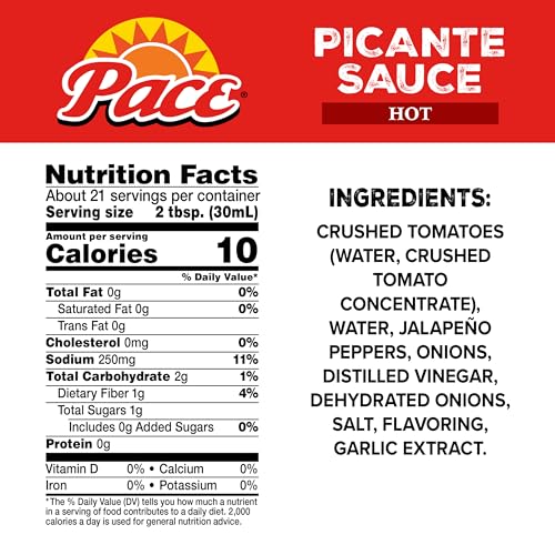 Image of Pace Hot Picante Sauce, 24 oz Jar (Pack of 3)