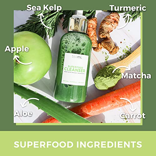 Teami Facial Cleanser With Salicylic Acid, Aloe, Matcha & Sea Kelp - Gentle Organic Acne Face Wash For Makeup Removal - Our Best Hydrating Facial Skin Care Products For Women Of All Skin Types #TOP2