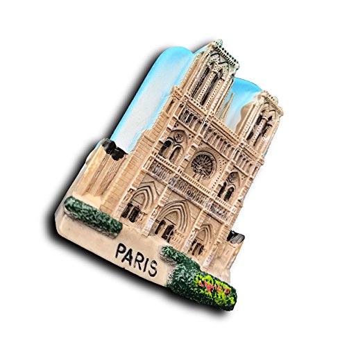 Imán 3D Notre Dame de París para refrigerador miniatura 3